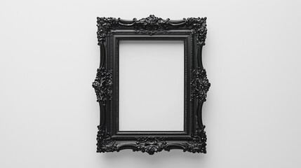 Picture frame. Empty. White background.
