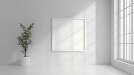 Picture frame. Empty. White background.