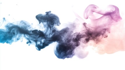 Ethereal Watercolor Fusion, enchanting blend of deep blue and soft purple, creating a serene and dreamlike atmosphere, rich in detail