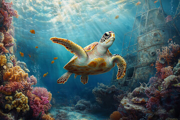 Obraz premium fish in aquarium