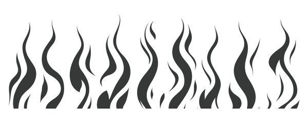 fire flame vector illustration on white background