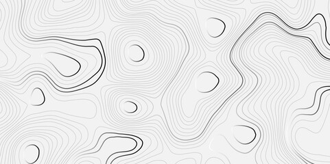 Abstract topography wave paper curved reliefs white line background, contours topography map background, topography and geography map grid background, Abstract vector illustration.