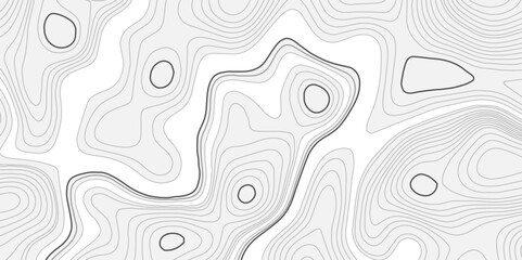 Abstract topography circle with contour map waves paper topo relief line map mountain background. Curved line topo seamless topography ornament design. Vector background.