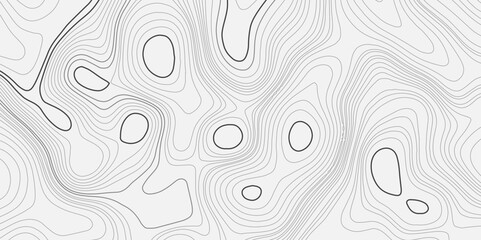 Abstract topography circle with contour map waves paper topo relief line map mountain background. Curved line topo seamless topography ornament design. Vector background.