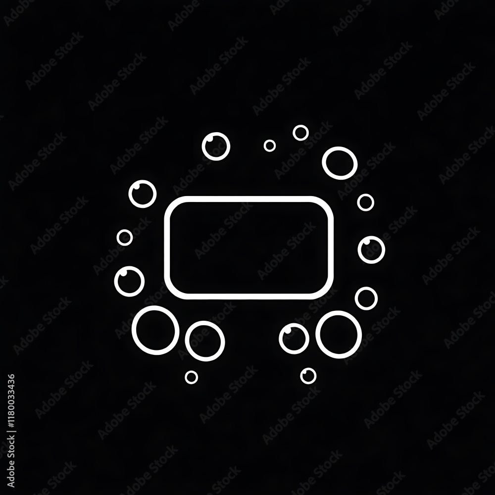 Poster abstract minimalist circle frame: a modern, minimalist design with a clean white frame surrounded by