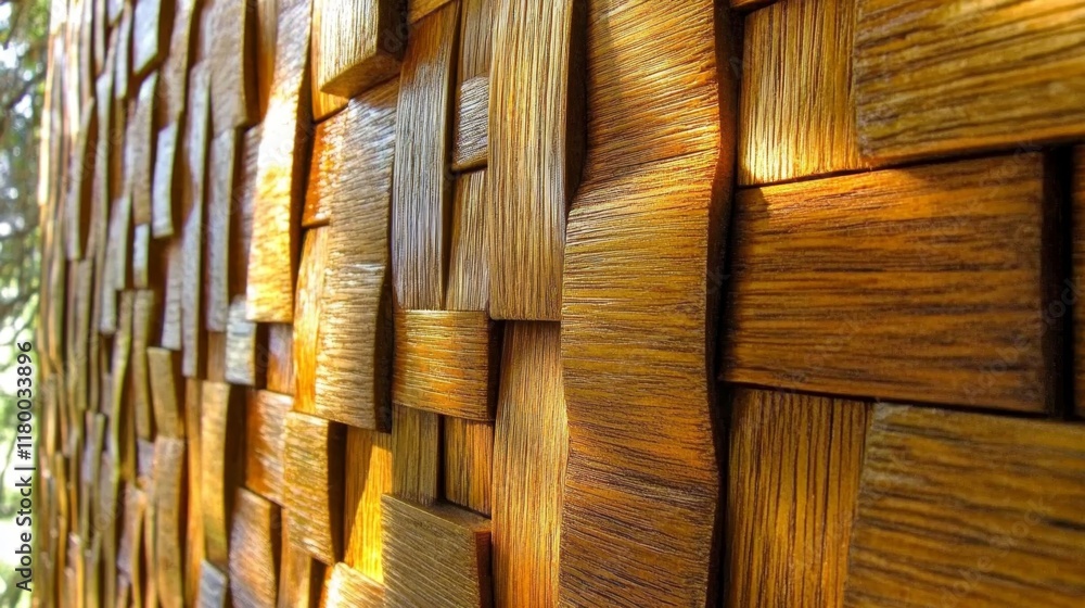 Poster basket weave texture featuring soft golden tones creating a warm and inviting atmosphere in a natura