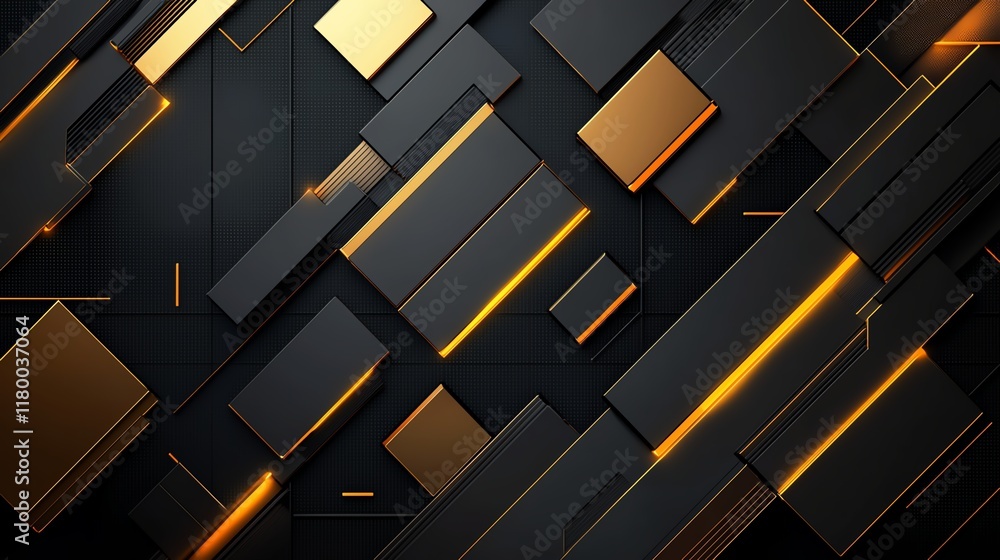 Aufkleber a modern abstract background featuring geometric shapes and sleek lines in a combination of black an