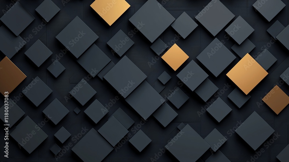 Poster a modern abstract background featuring a dynamic arrangement of dark geometric shapes with hints of 