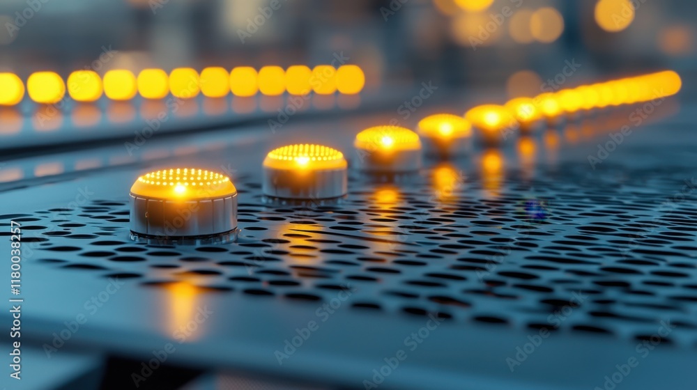 Poster tiny nanogenerators glowing as they collect energy from motion on a surface