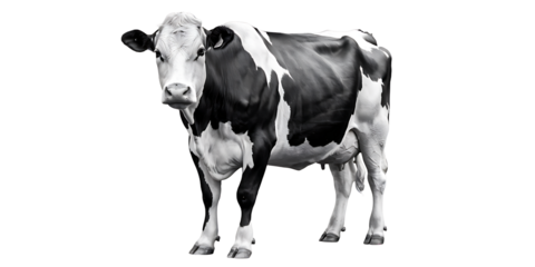 Black and white cow