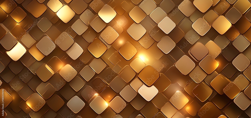 Poster a stunning background featuring golden tiles with a glossy finish, creating a luxurious and elegant 