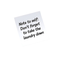 Laundry Reminder Note