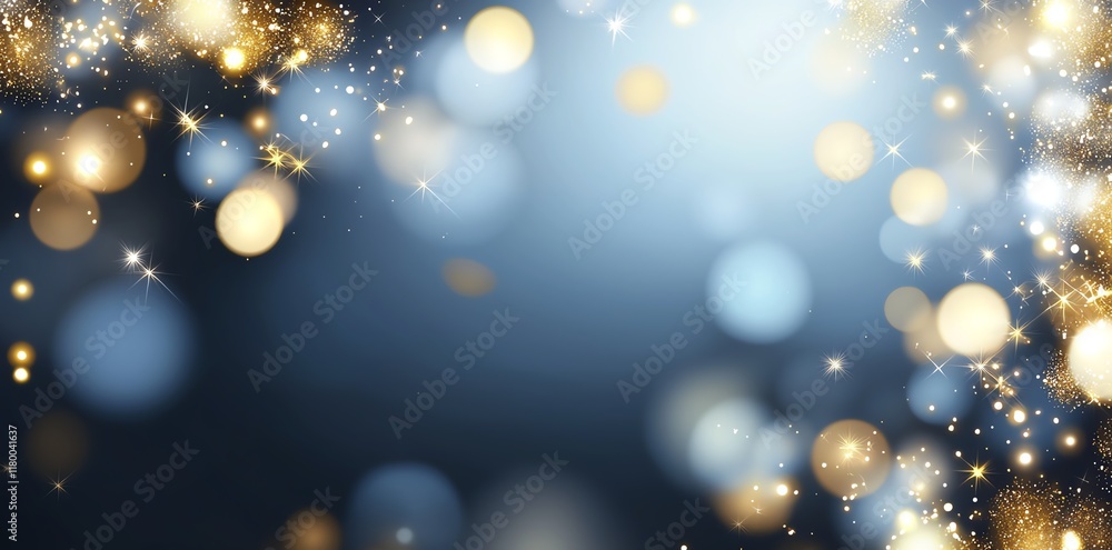 Aufkleber a stunning abstract background featuring a blend of shimmering bokeh lights in various sizes, creati