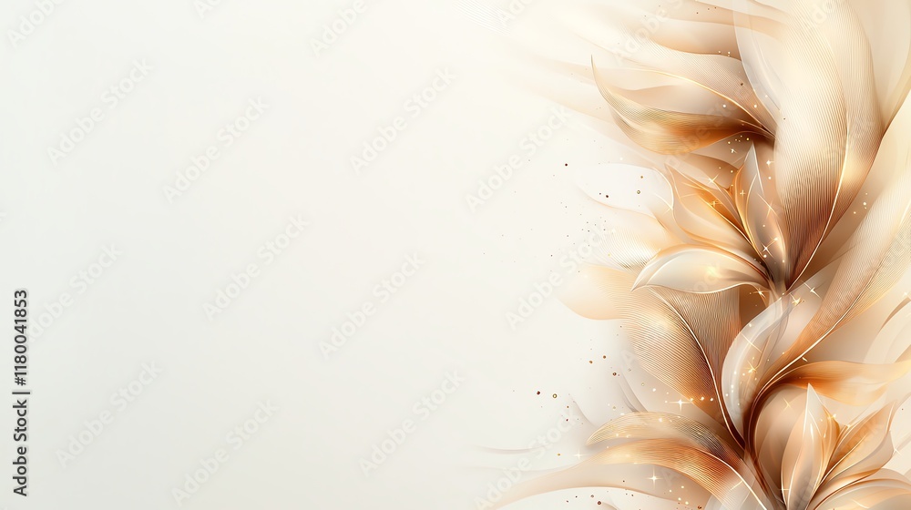 Poster a stunning abstract illustration featuring flowing forms and soft colors, creating a visually captiv
