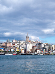 Fototapeta premium Istanbul Turkey Galata Bosporus city landscape