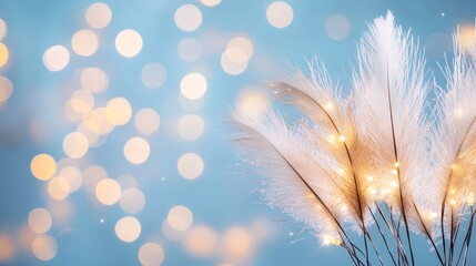 Obraz premium Delicate Floral Arrangement with Soft Focus Bokeh in Background, Capturing the Essence of Nature's Beauty and Serene Atmosphere for Elegant Decor