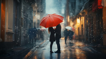 "Valentine's Day Kiss Celebration – Romantic Love Moment"

