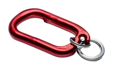 Climbing Carabiner Keychain with Multipurpose Use - Isolated on White Background