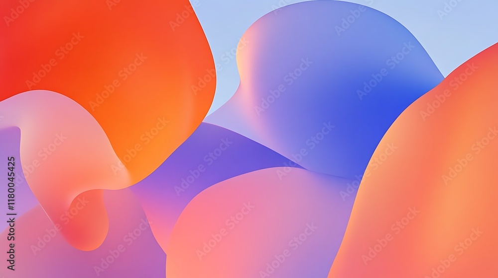 Aufkleber abstract colorful swirls gradient background design