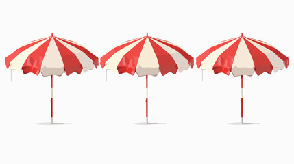 Fototapeta premium A versatile collection of beach umbrellas and tents, perfect for sunny vacations and seaside relaxation.