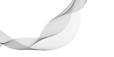 Fototapeta premium Gray and white abstract background with flowing particles. white paper wave background and abstract gradient and white wave curve lines