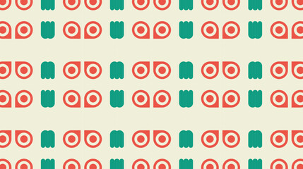 A pattern of red and green circles