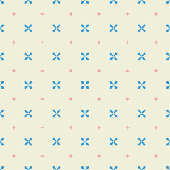 A pattern of blue and pink squares