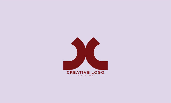 DC DXC X Abstract initial monogram letter alphabet logo design