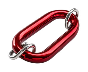 Fototapeta premium Climbing Carabiner Locking Mechanism for Safety - Isolated on White Background
