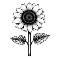 Fototapeta premium Sunflower isolated on white background 