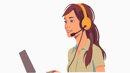A call center worker providing 24/7 customer service, symbolizing dedication and support.