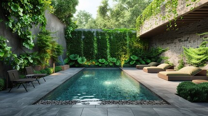 Lavish, elegant home swimming pool 