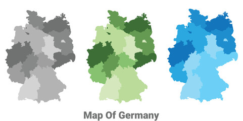 Germany country map in different colors