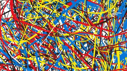 Abstract Colorful Lines: A Vibrant Expression of Dynamic Brushstrokes