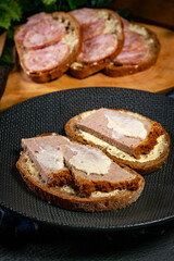 Sandwich with cold cuts.