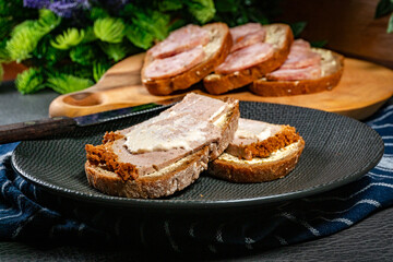 Sandwich with cold cuts.