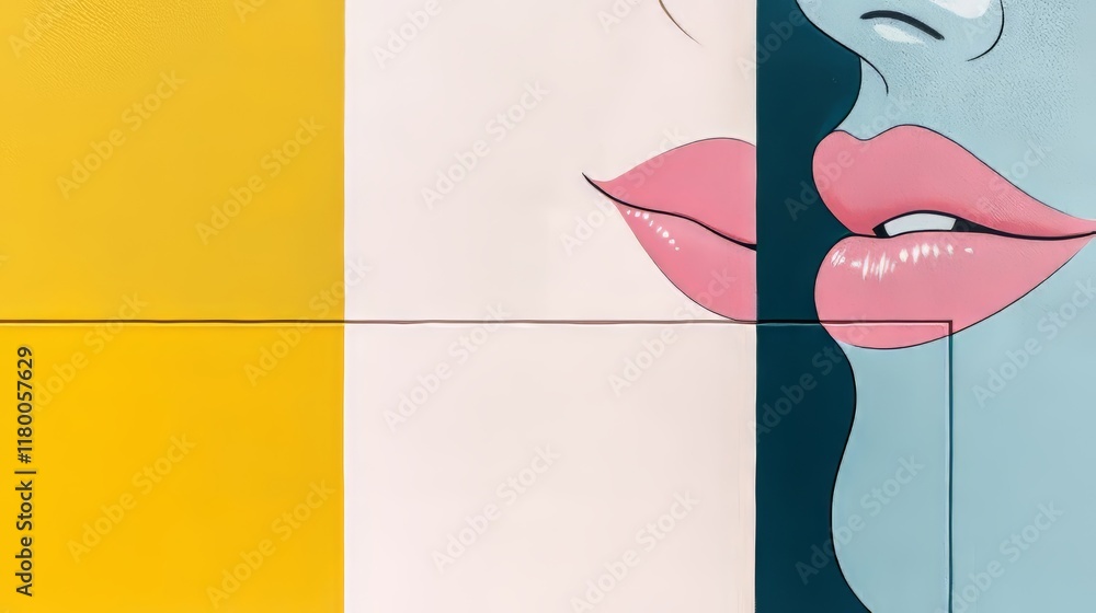 Poster Faces rendered in graffiti style through AI generative technology