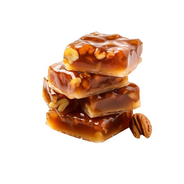 Gozinaki Confection Stack Covered in Carabeo on transparent background