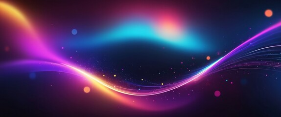 Obraz premium Cosmic Flow: Abstract swirling nebula of vibrant pink, blue, and orange hues, evoking feelings of energy, wonder, and cosmic mystery. Perfect for tech, design, or fantasy themes.