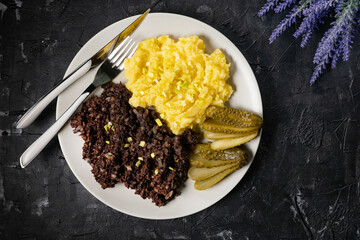 Tasty Silesian black pudding.