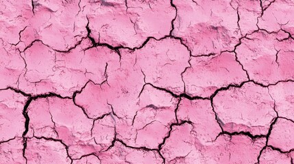 Fototapeta premium Stunning Pink Cracked Earth Texture Design