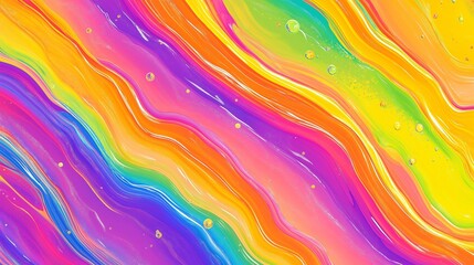 Obraz premium colorful mix of flowing paint. mixed. on canvas texture cloth. abstract background Artwork, digital painting