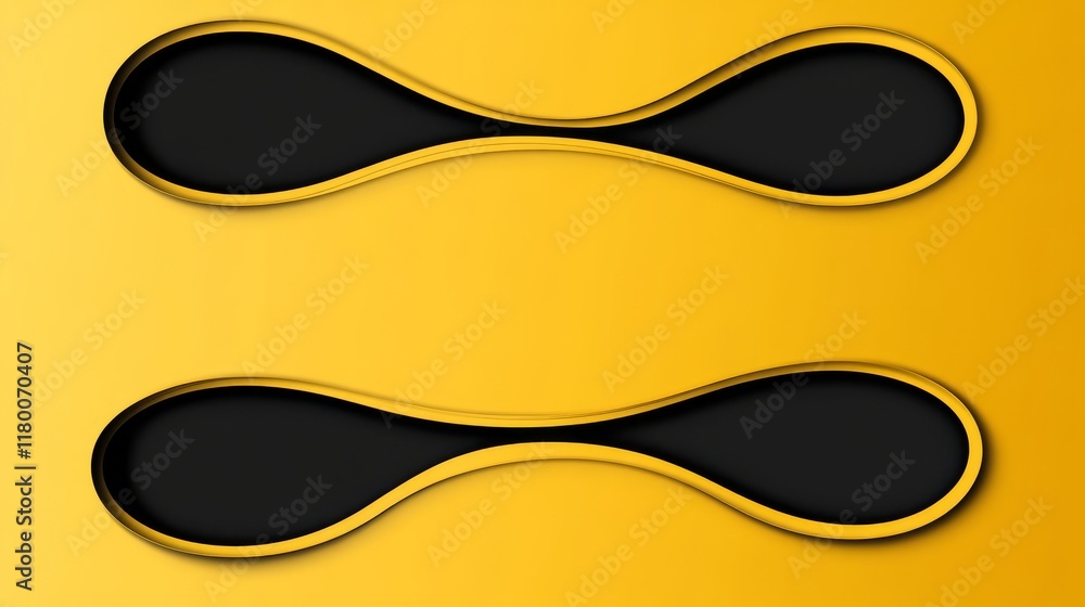 Poster the scene depicts an abstract folded paper effect on a bright colorful yellow background, incorporat