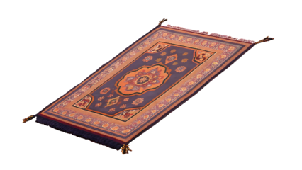 floated magic carpet isolate on white background PNG.AI GENERATED