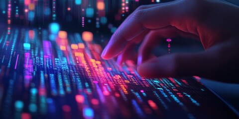 Business professional interacting with a futuristic timeline from 2024 to 2025. Symbolizing transition, innovation, and growth in strategy. Perfect for technology, leadership, and goal-focused themes.