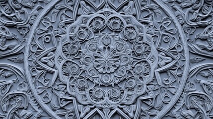 Intricate Architectural Bas-Relief Design with Ornate Decorative Patterns
