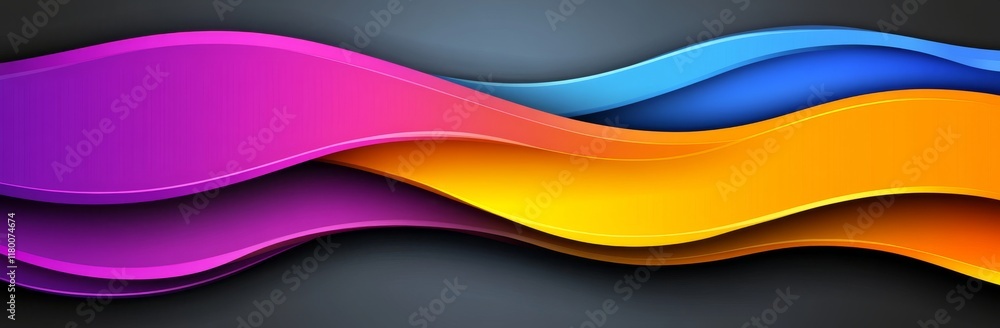 Poster wave line shapes and geometric liquid fluid flow graphics in abstract pop art color patterns, creati