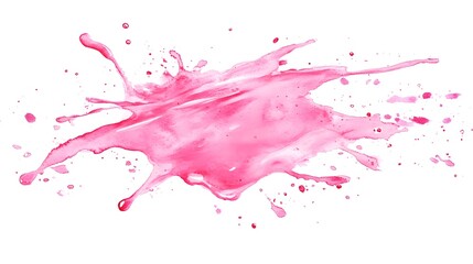 Fototapeta premium Abstract Pink Watercolor Splash on White Background