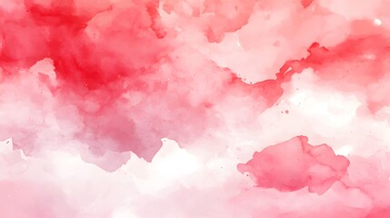 Obraz premium Abstract Watercolor Painting in Shades of Pink and Red