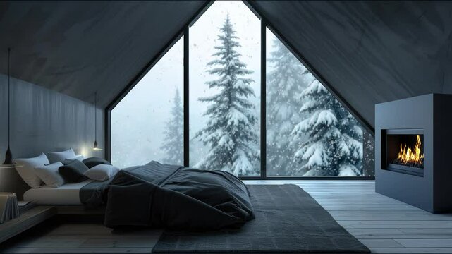 virtual backgrounds loop animation for stream overlay, meditation, smooth jazz or white noise video. cozy lo-fi background, rainfall or snowfall. live wallpaper, 